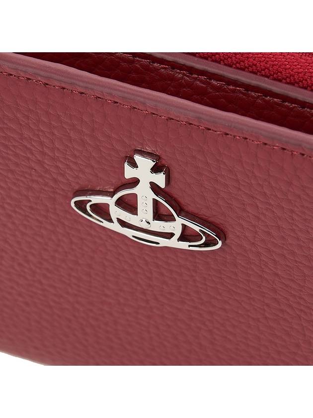 Logo Plaque Zip-Up Half Wallet Red - VIVIENNE WESTWOOD - BALAAN 7