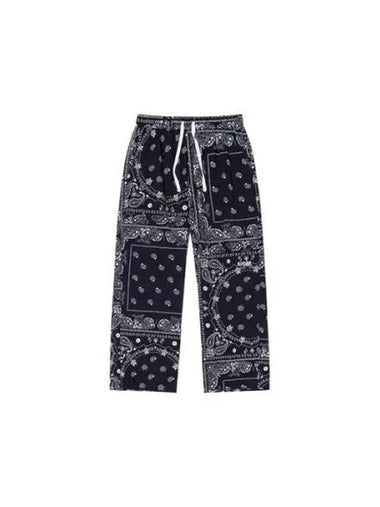 KODAK Apparel Summer Paisley Wide Pants NAVY - KODO - BALAAN 1