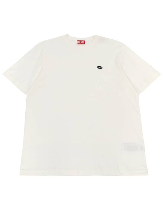 T Just Doval PJ Oval D Patch Short Sleeve T Shirt White - DIESEL - BALAAN 2