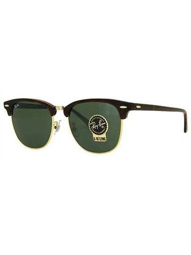 Eyewear Clubmaster Gold Metal Sunglasses Tortoise Green - RAY-BAN - BALAAN 1