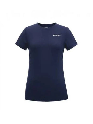 YONEX 239TR012F Dark Navy Women s Lettering Point Short Sleeve T Shirt - YOUNESS - BALAAN 1