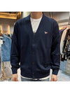 Tricolor Fox Patch Classic Cardigan Navy - MAISON KITSUNE - BALAAN 3