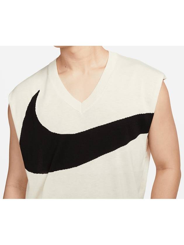 Swoosh Knit Vest Ivory - NIKE - BALAAN 4