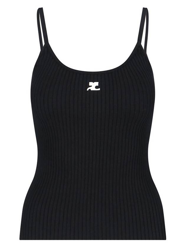 Logo Knit Sleeveless Black - COURREGES - BALAAN 5