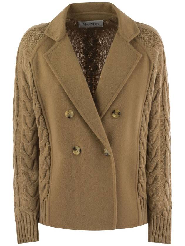 Micio Double-Breasted Long-Sleeve Cardigan Camel - MAX MARA - BALAAN 2