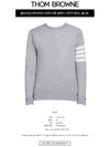 4 Bar Stripe Classic Wool Knit Top Light Grey - THOM BROWNE - BALAAN 3