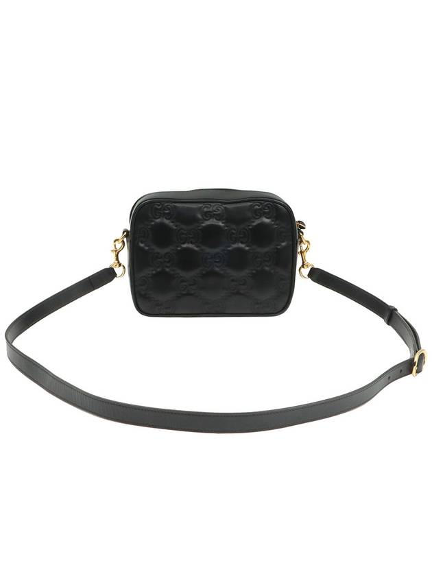 Black matelass leather gold plated GG Marmont camera cross bag 702234 - GUCCI - BALAAN 3