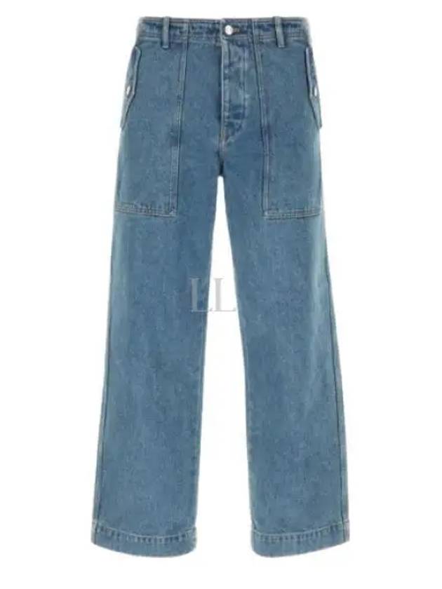 Workwear Straight Jeans Blue - MAISON KITSUNE - BALAAN 2