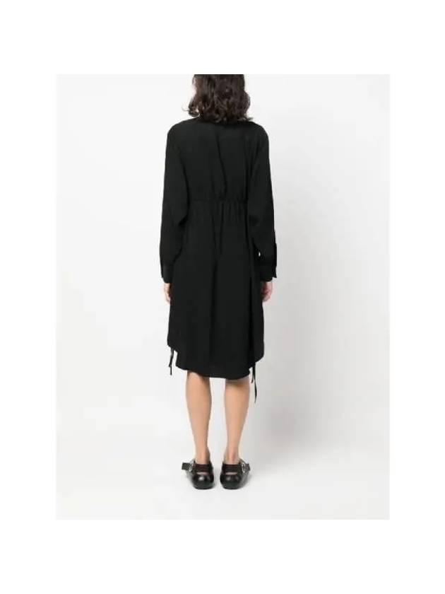 Cut-Out Detail Shirt Midi Dress Black - MAISON MARGIELA - BALAAN 5