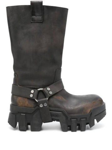 Bulldozer Harness Leather Worker Boots Black - BALENCIAGA - BALAAN 1