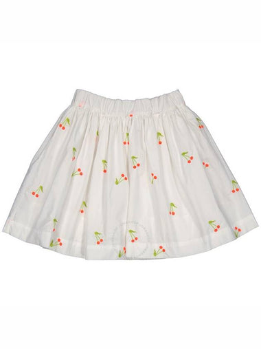 Bonpoint Girls Suzon Cherry Print Embroidered Cotton Skirt, Size 8Y - BONPOINT - BALAAN 1