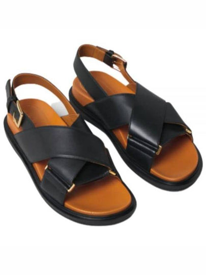 Fussbet Cross Sandals Black - MARNI - BALAAN 2