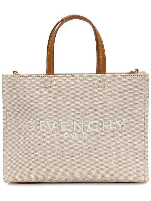 G Logo Small Canvas Tote Bag Beige - GIVENCHY - BALAAN 2