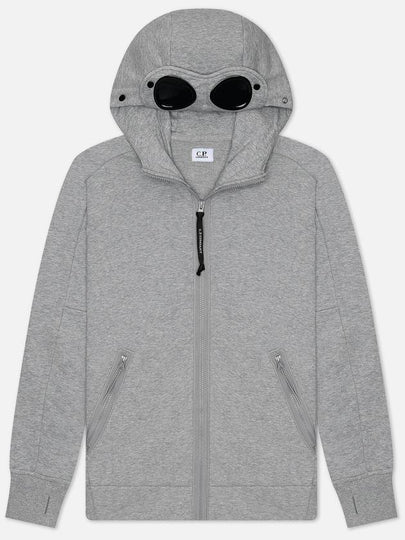 Diagonal Raised Fleece Goggle Zip-Up Hoodie Grey - CP COMPANY - BALAAN 2