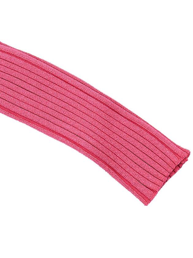 Le Maille Fralu Micro Charm Logo Crop Cardigan Pink - JACQUEMUS - BALAAN.
