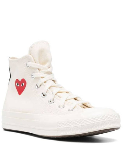 Comme Des Garçons Play X Converse Small Red Heart High-Top Sneakers Shoes - COMME DES GARCONS PLAY - BALAAN 2