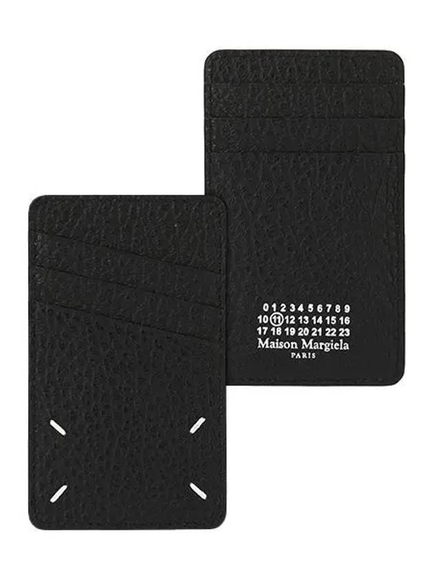 4 Stitch Leather Card Wallet Black - MAISON MARGIELA - BALAAN 2