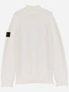 Logo Wappen Patch Cotton Turtleneck Ivory - STONE ISLAND - BALAAN 6