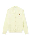 Fox Head Patch Classic Wool Cardigan Yellow - MAISON KITSUNE - BALAAN 2