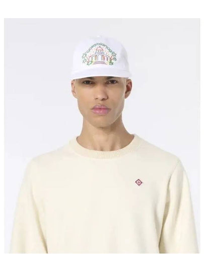 U Rainbow Crayon Temple Embroidered Cap White - CASABLANCA - BALAAN 1