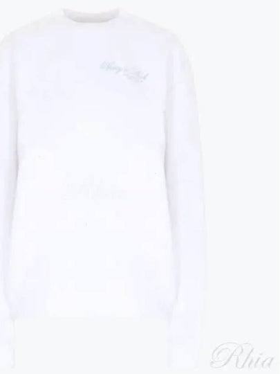 Men's Villa Logo Cotton Sweatshirt White - SPORTY & RICH - BALAAN 2