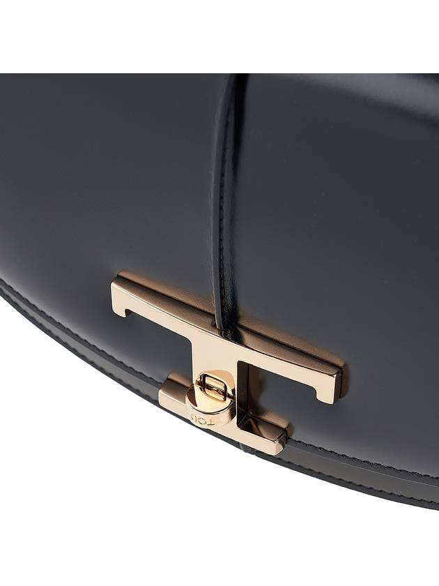 T Timeless Leather Mini Shoulder Bag Black - TOD'S - BALAAN 7