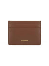 Logo Leather Card Wallet Brown - JIL SANDER - BALAAN 3