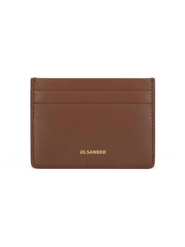 Logo Leather Card Wallet Brown - JIL SANDER - BALAAN 3