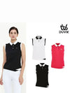 color matching point sleeveless collar t-shirt DD2WTS109WH - DUVIK - BALAAN 2