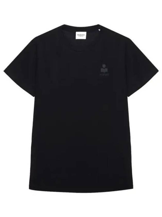 Aby Logo Short Sleeve T-Shirt Black - ISABEL MARANT - BALAAN 1