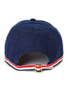 Bow Grosgrain Wool Flannel Ball Cap Navy - THOM BROWNE - BALAAN 5