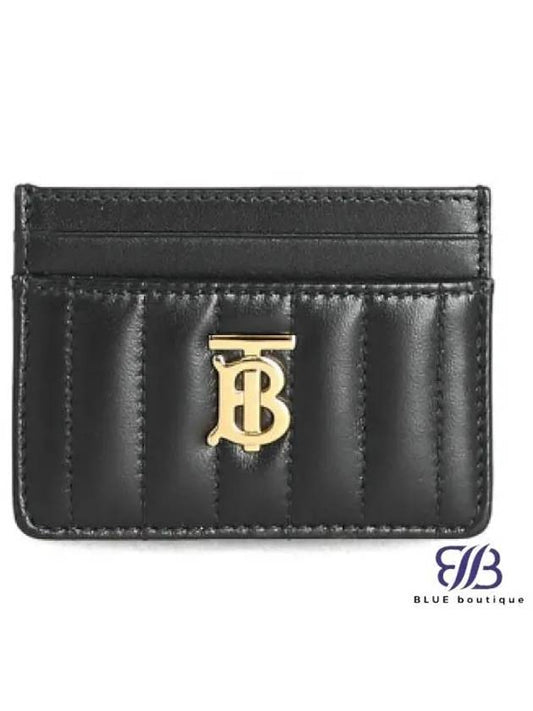 Quilted Leather Lola Card Case Black Light Gold - BURBERRY - BALAAN 2
