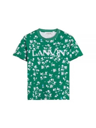 24 RWTS0030J101 474 Logo embroidered short sleeve t shirt - LANVIN - BALAAN 1