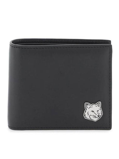 Men's Fox Head Half Wallet Black - MAISON KITSUNE - BALAAN 1