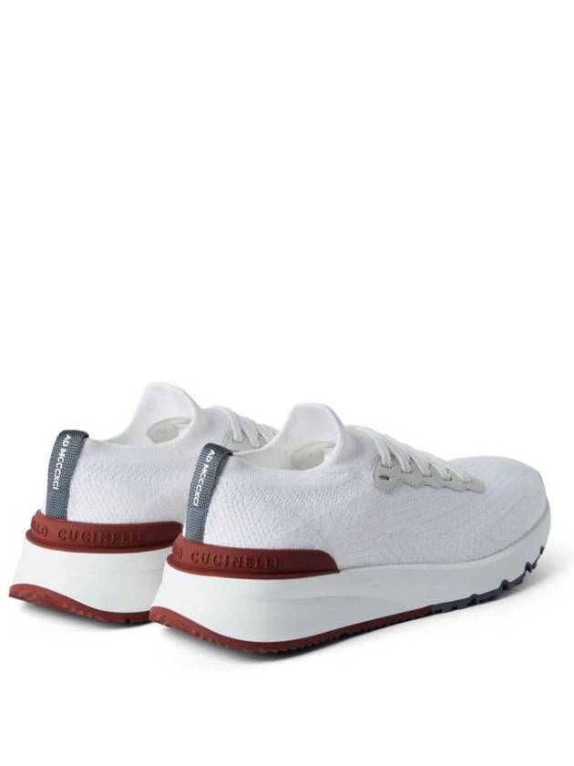 Knit Running Sneakers White - BRUNELLO CUCINELLI - BALAAN 4