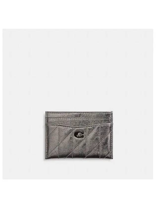 Essential Quilting Card Wallet Silver - COACH - BALAAN 1