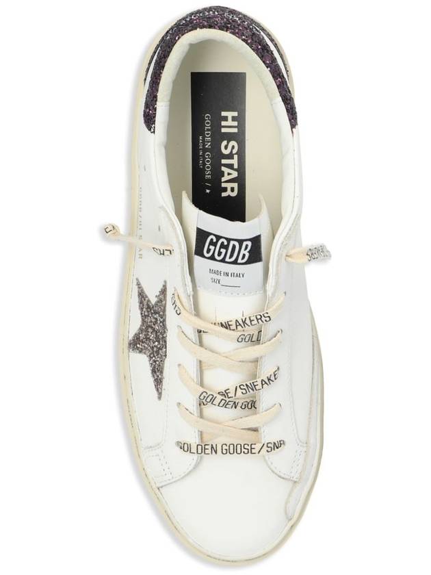 Hi Star Glitter Tab Low Top Sneakers White - GOLDEN GOOSE - BALAAN 5