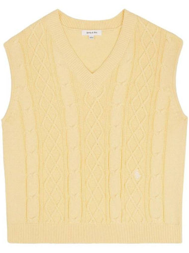 Cable Knit Vest Beige - SPORTY & RICH - BALAAN 1