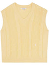 Cable Knit Vest Beige - SPORTY & RICH - BALAAN 1