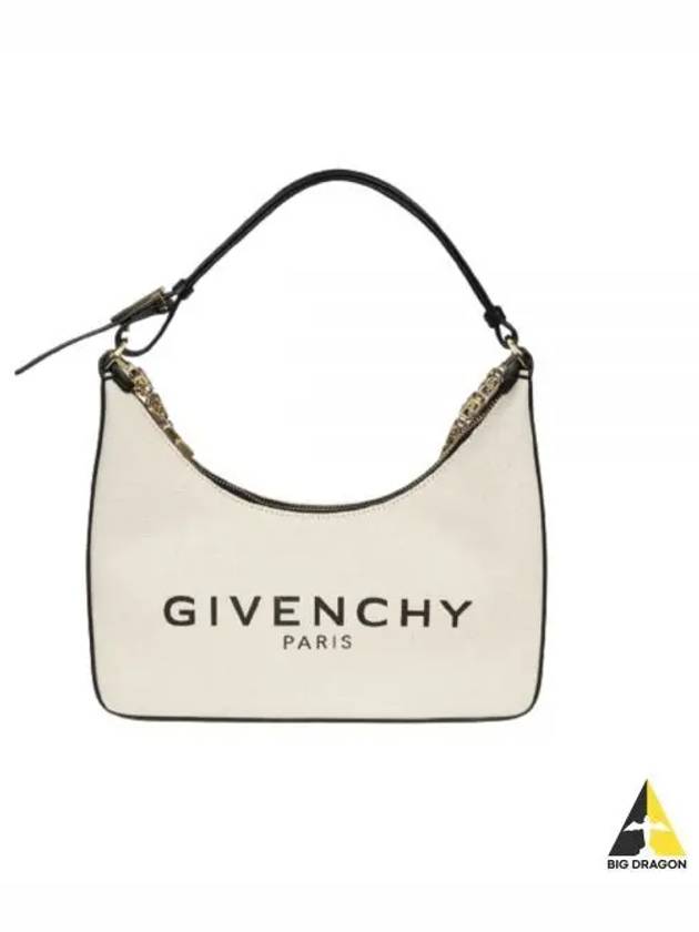 Moon Cut-out Chain Canvas Small Shoulder Bag Beige Black - GIVENCHY - BALAAN 2