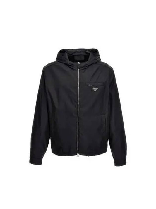 Re-Nylon Hooded Blouson Jacket Black - PRADA - BALAAN 2