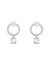 Constella Crystal Hoop Earrings Silver - SWAROVSKI - BALAAN 2