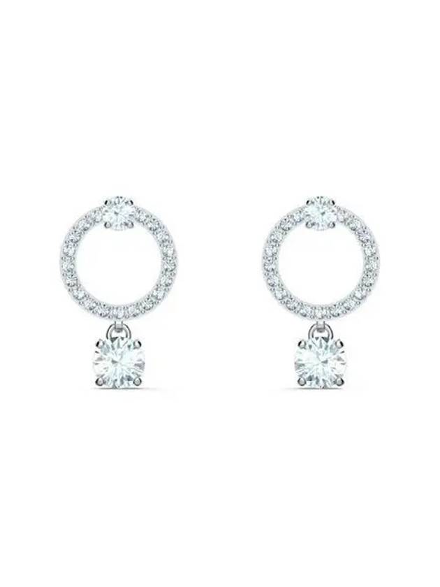 Constella Crystal Hoop Earrings Silver - SWAROVSKI - BALAAN 2