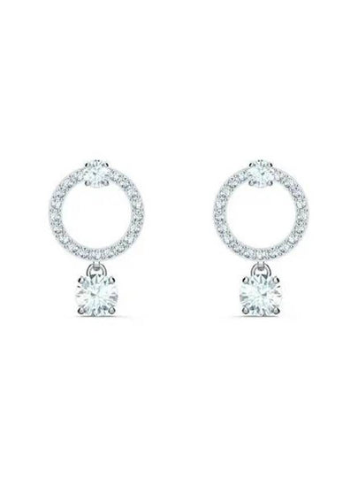 Constella Crystal Hoop Earrings Silver - SWAROVSKI - BALAAN 2