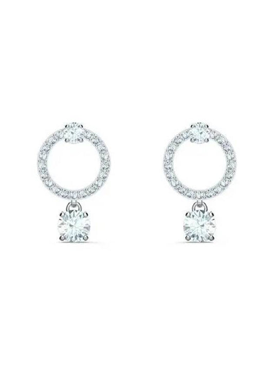 Constella Crystal Hoop Earrings Silver - SWAROVSKI - BALAAN 2