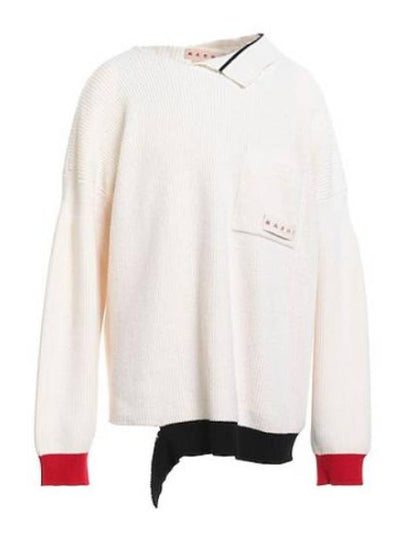 Pocket Logo Patch Knit Top Ivory - MARNI - BALAAN 2