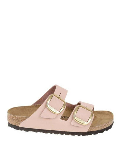 Arizona Big Buckle Nubuck Leather Slippers Pink - BIRKENSTOCK - BALAAN 2