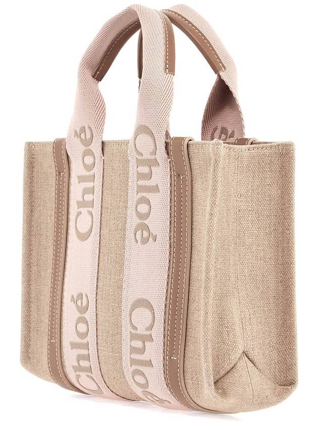 Woody Logo Small Tote Bag Blush Beige - CHLOE - BALAAN 4