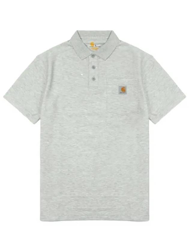 K570 HGY Contractor Work Pocket Polo Shirt Gray - CARHARTT - BALAAN 1