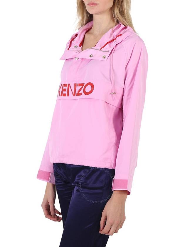 Logo Poly Anorak Hooded Top Pink - KENZO - BALAAN 3